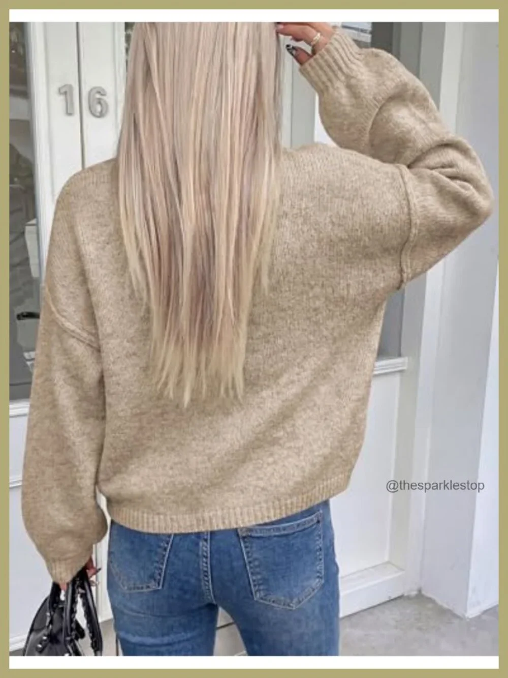 Chunky Knit Cardigan Sweater Women's Button Up Lantern Sleeve
